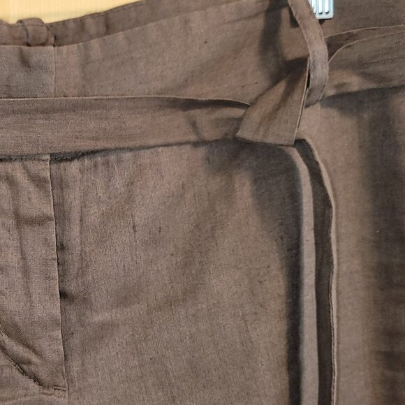 Linen Pants Brown BCBG Max Azria Size 8 - Picture 3 of 8